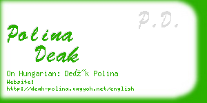 polina deak business card